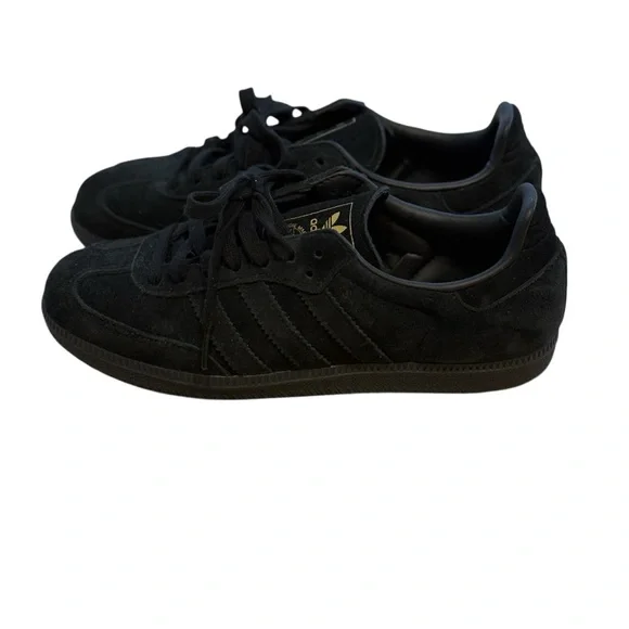 Adidas Men's Black Gazelle Suede Sneakers Size 7 - Picture 5 of 12